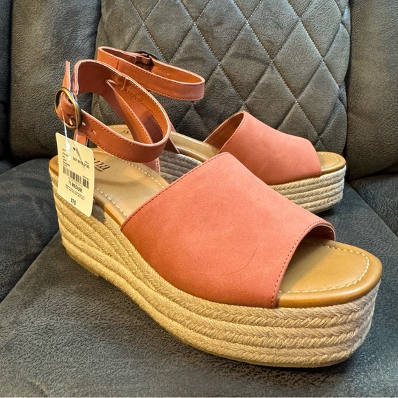 BNWT A.N.A A New Apparel Laskie Terracotta Sandals with Heels Espadrille - Picture 9 of 9